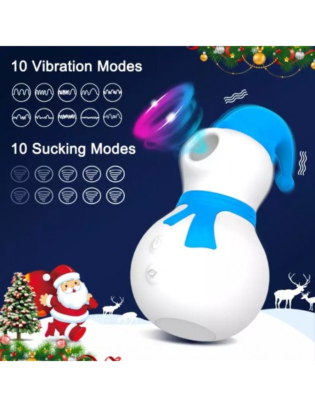 Stymulator- Snowman Blue USB 10 functions - Stymulatory łechtaczki klasyczne - 10