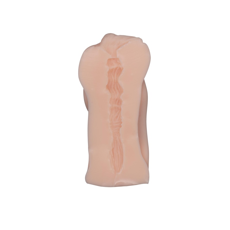 Masturbator waginalny Riley - manualny, z realistyczną teksturą TPE, długość 14,5 cm, elastyczne wejście 0,5-6 cm - 2