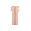 Masturbator Bella - żebrowany kanał TPE, regulacja ssania, długość 16 cm - 1