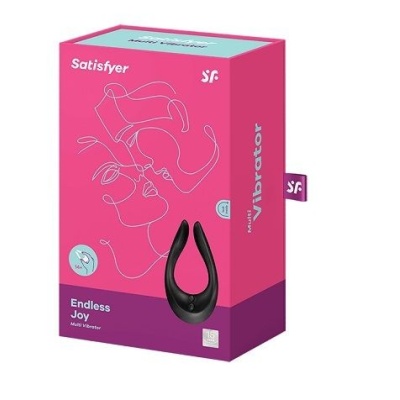 Wibrator dla par Satisfyer Endless Joy Black - 3 silniki, kształt U, 13 × 7 × 3,3 cm - 1