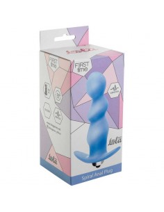Plug-Butt plug with vibration Spiral Anal Plug Blue - Kulki i korki analne wibrujące - 1