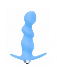 Plug-Butt plug with vibration Spiral Anal Plug Blue - Kulki i korki analne wibrujące - 1 2