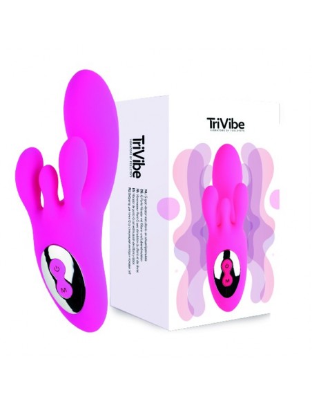 FeelzToys - TriVibe G-Spot Vibrator with Clitoral / Labia Stimulation Pink - Wibratory Punktu G - 1