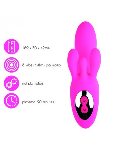 FeelzToys - TriVibe G-Spot Vibrator with Clitoral / Labia Stimulation Pink - Wibratory Punktu G - 4
