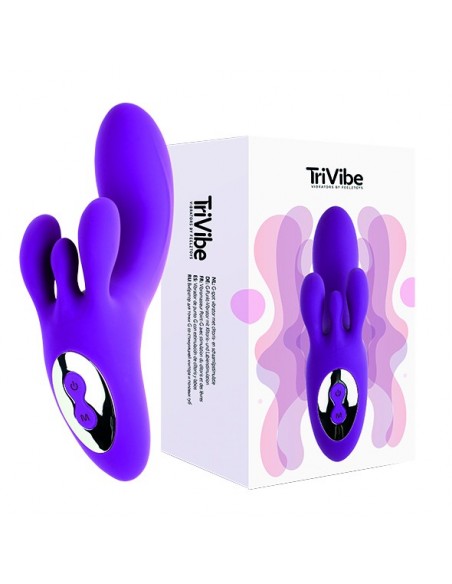 FeelzToys - TriVibe G-Spot Vibrator with Clitoral / Labia Stimulation Purple - Wibratory Punktu G - 1