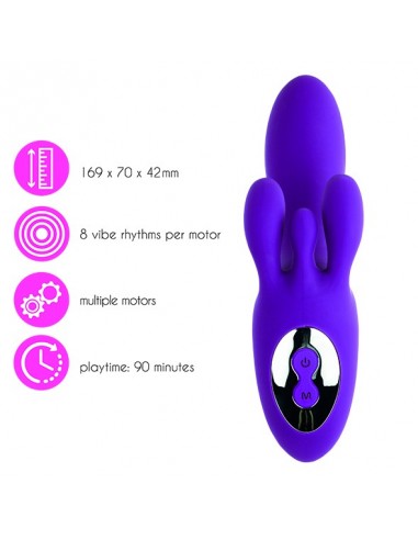 FeelzToys - TriVibe G-Spot Vibrator with Clitoral / Labia Stimulation Purple - Wibratory Punktu G - 4