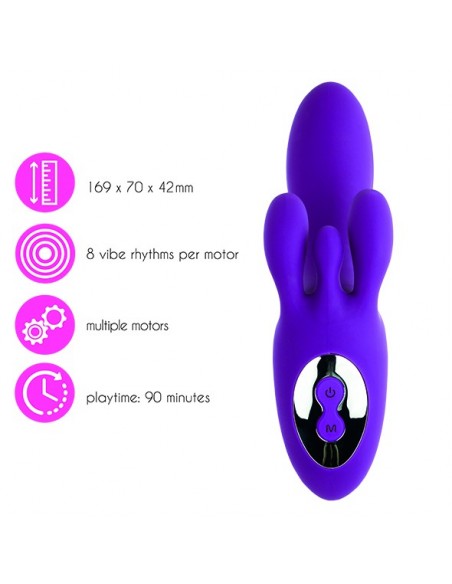 FeelzToys - TriVibe G-Spot Vibrator with Clitoral / Labia Stimulation Purple - Wibratory Punktu G - 4