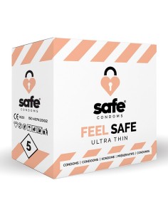 SAFE - Condoms Feel Safe Ultra Thin (5 pcs) - Prezerwatywy klasyczne - 1