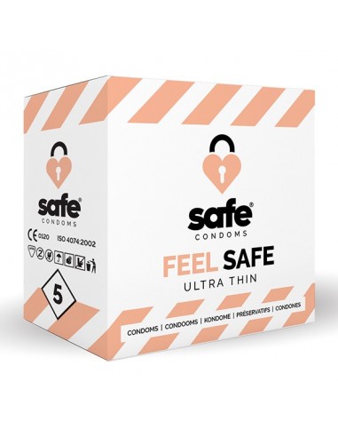 SAFE - Condoms Feel Safe Ultra Thin (5 pcs) - Prezerwatywy klasyczne - 1