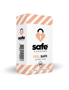 SAFE - Condoms Feel Safe Ultra Thin (10 pcs) - Prezerwatywy klasyczne - 1