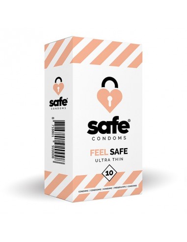 SAFE - Condoms Feel Safe Ultra Thin (10 pcs) - Prezerwatywy klasyczne - 1