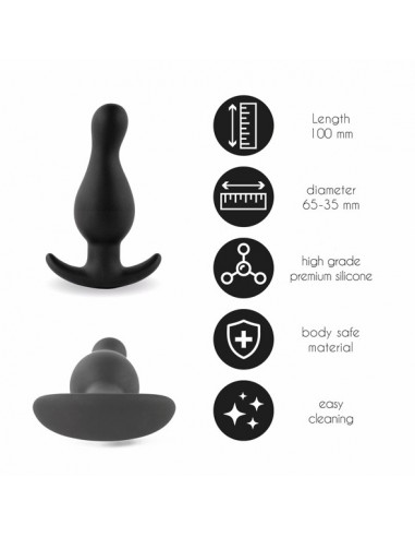 FeelzToys - Plugz Butt Plug Black Nr. 2 - Korki analne silikonowe - 2