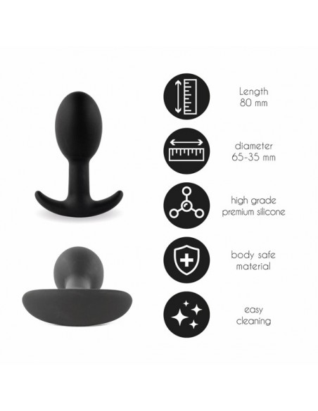 FeelzToys - Plugz Butt Plug Black Nr. 3 - Korki analne silikonowe - 2