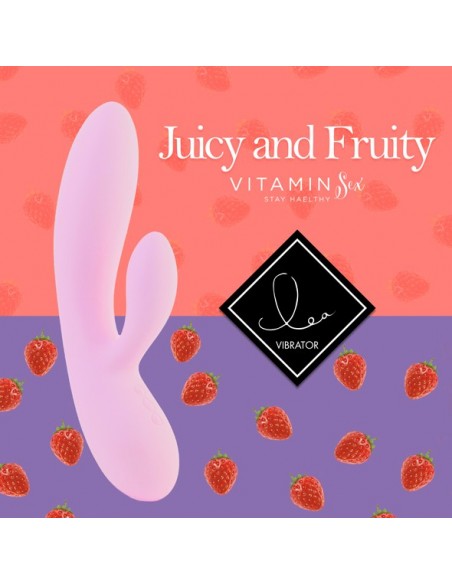 Wielofunkcyjny Wibrator Królik Lea Rabbit Vibrator Strawberry - Wibratory Króliczki - 3