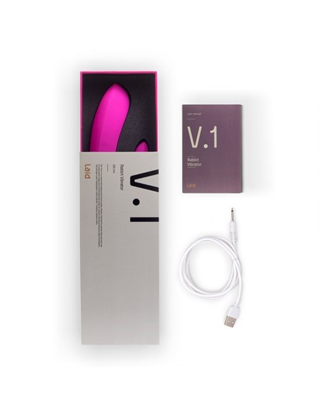 Laid - V.1 Silicone Rabbit Vibrator Pink - Wibratory Punktu G - 7