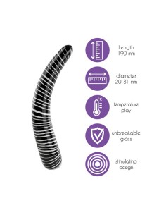 FeelzToys - Glazzz Glass Dildo Dark Desire - Dilda szklane - 1 2