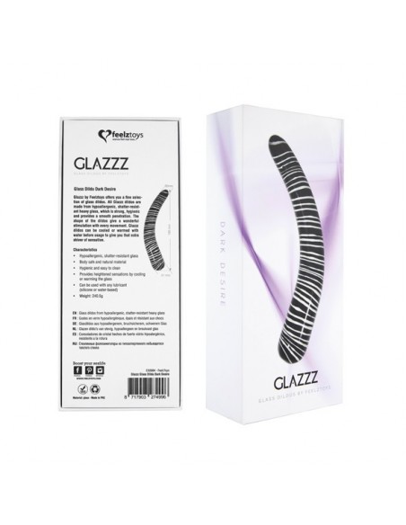 FeelzToys - Glazzz Glass Dildo Dark Desire - Dilda szklane - 3
