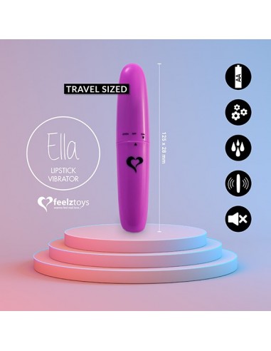 FeelzToys - Ella Lipstick Vibrator Purple - Stymulatory łechtaczki klasyczne - 3