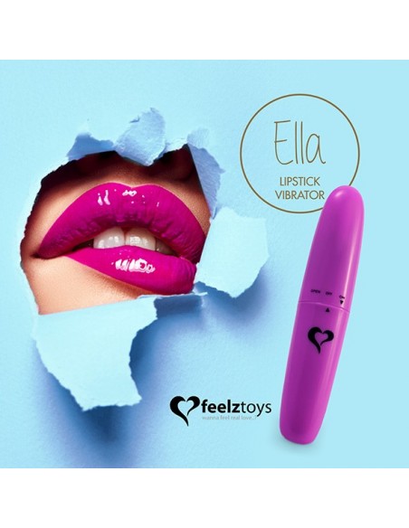 FeelzToys - Ella Lipstick Vibrator Purple - Stymulatory łechtaczki klasyczne - 5