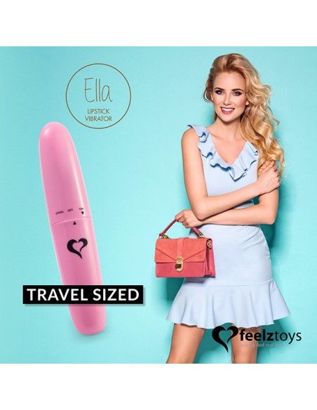 FeelzToys - Ella Lipstick Vibrator Pink - Stymulatory łechtaczki klasyczne - 4