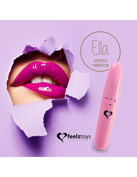 FeelzToys - Ella Lipstick Vibrator Pink - Stymulatory łechtaczki klasyczne - 5