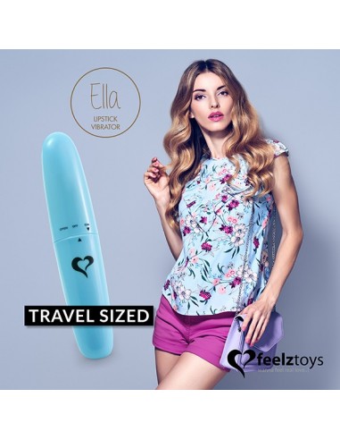 FeelzToys - Ella Lipstick Vibrator Light Blue - Stymulatory łechtaczki klasyczne - 4