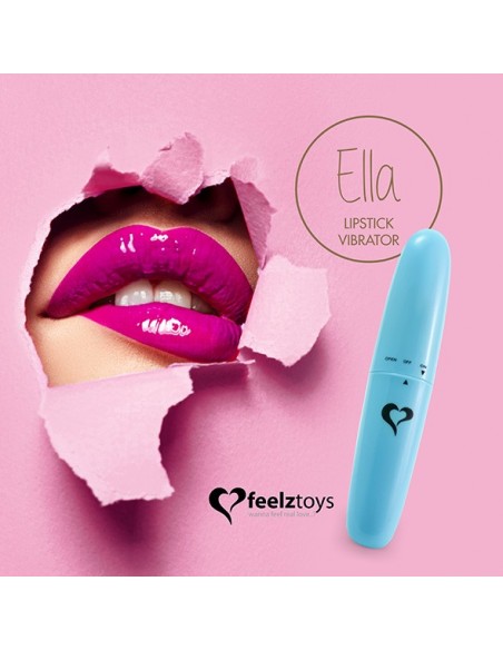 FeelzToys - Ella Lipstick Vibrator Light Blue - Stymulatory łechtaczki klasyczne - 5