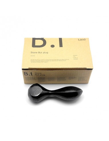 Laid - B.1 Stone Butt Plug Absolute Black - Korki analne silikonowe - 5