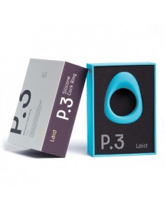 Pierścień erekcyjny Laid - P.3 Silicone Cock Ring 38 mm Blue - Pierścienie erekcyjne niewibrujące - 1 2