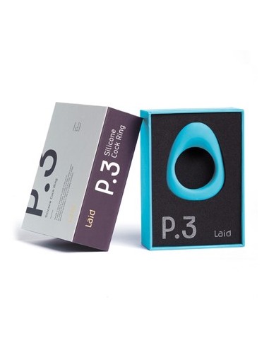 Pierścień erekcyjny Laid - P.3 Silicone Cock Ring 38 mm Blue - Pierścienie erekcyjne niewibrujące - 2
