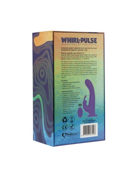 Wielofunkcyjny Wibrator Królik Whirl-Pulse Rotating Rabbit Vibrator / Remote Control Purple - Wibratory Króliczki - 9