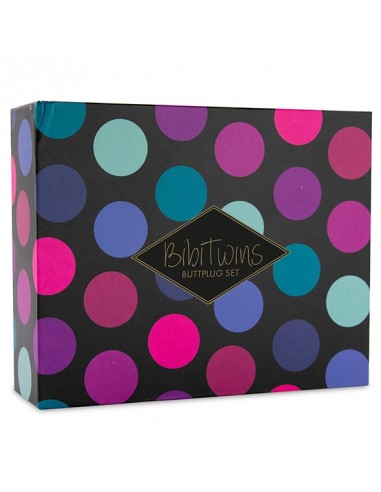 FeelzToys - Bibi Twin Butt Plug Set 3 pcs Purple - Korki analne silikonowe - 3