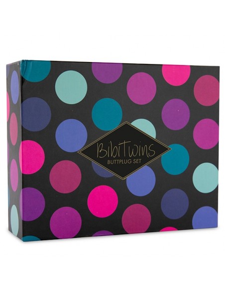 FeelzToys - Bibi Twin Butt Plug Set 3 pcs Purple - Korki analne silikonowe - 3