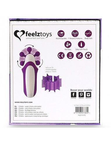 FeelzToys - Clitella Oral Clitoral Stimulator Purple - Stymulatory łechtaczki klasyczne - 8