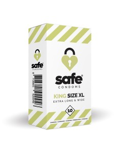 SAFE - Condoms King Size XL Extra Long / Wide (10 pcs) - Prezerwatywy klasyczne - 1