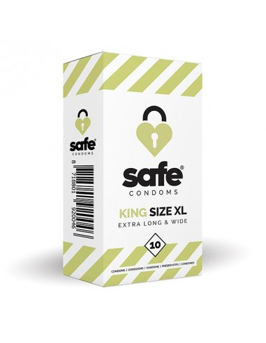 SAFE - Condoms King Size XL Extra Long / Wide (10 pcs) - Prezerwatywy klasyczne - 1