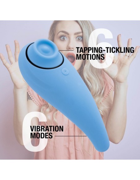 FeelzToys - FemmeGasm Tapping / Tickling Vibrator Turqoise - Stymulatory łechtaczki klasyczne - 4