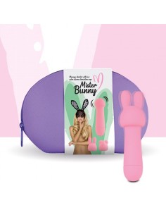 Wielofunkcyjny Wibrator Królik Mister Bunny Massage Vibrator With 2 Caps Pink - Wibratory Króliczki - 1