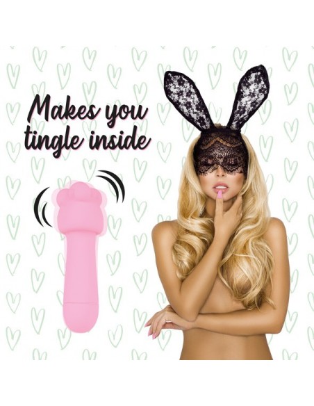 Wielofunkcyjny Wibrator Królik Mister Bunny Massage Vibrator With 2 Caps Pink - Wibratory Króliczki - 3