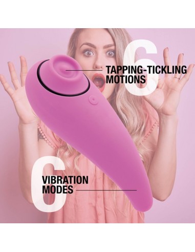 FeelzToys - FemmeGasm Tapping / Tickling Vibrator Pink - Stymulatory łechtaczki klasyczne - 4