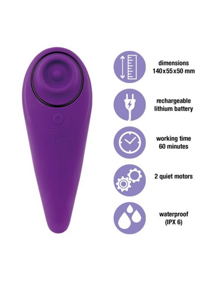 FeelzToys - FemmeGasm Tapping / Tickling Vibrator Purple - Stymulatory łechtaczki klasyczne - 3