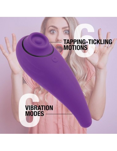 FeelzToys - FemmeGasm Tapping / Tickling Vibrator Purple - Stymulatory łechtaczki klasyczne - 4