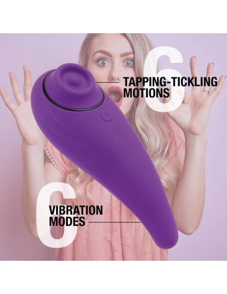 FeelzToys - FemmeGasm Tapping / Tickling Vibrator Purple - Stymulatory łechtaczki klasyczne - 4
