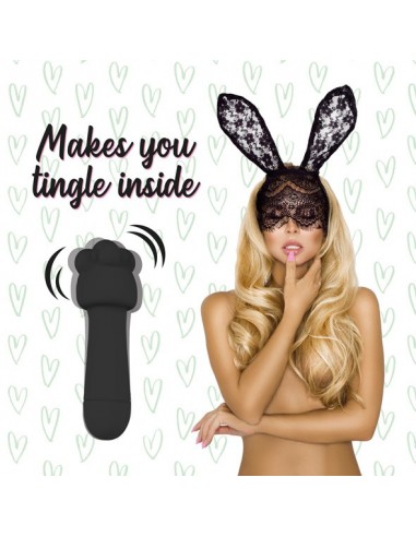 Wielofunkcyjny Wibrator Królik Mister Bunny Massage Vibrator With 2 Caps Black - Wibratory Króliczki - 3