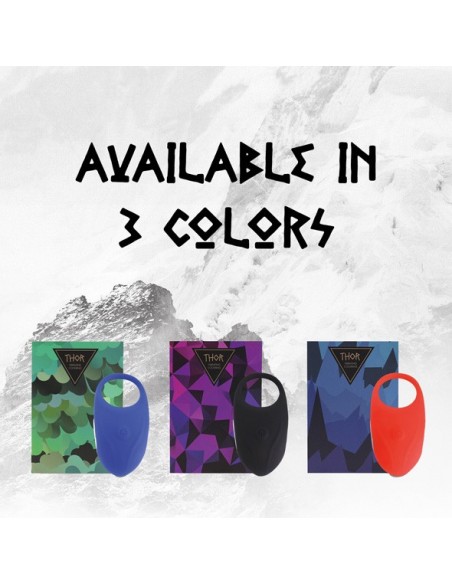 Wibrujący pierścień na penisa Thor Cockring Niebieski - Pierścienie erekcyjne wibrujące - 6