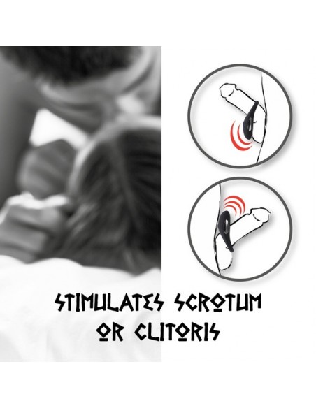 Wibrujący pierścień na penisa Thor Cockring Czerwony - Pierścienie erekcyjne wibrujące - 4