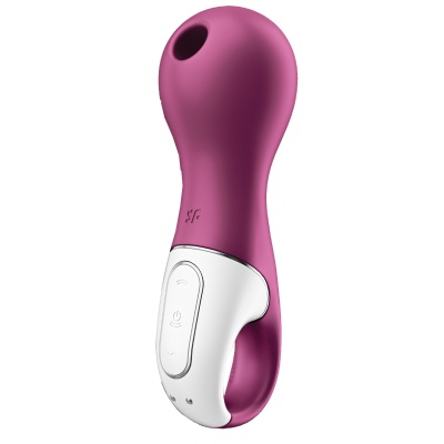 Stymulator łechtaczki Lucky Libra z falami ciśnienia i wibracjami, uchwyt pierścieniowy, 15,5 cm - 1 2