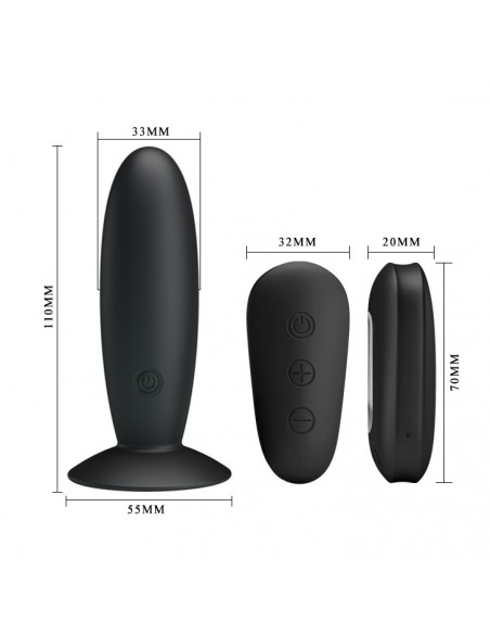 MR PLAY - Remote Control Vibrating Anal Plug - Kulki i korki analne wibrujące - 6