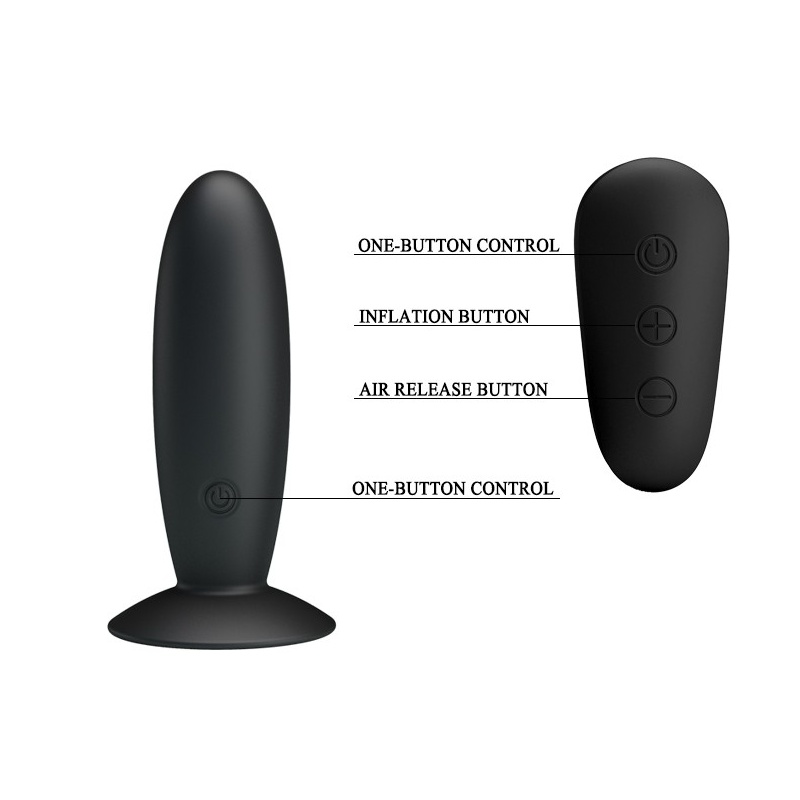 Wibrator analny Mr. Play z pilotem, silikonowy, 11 cm - 7