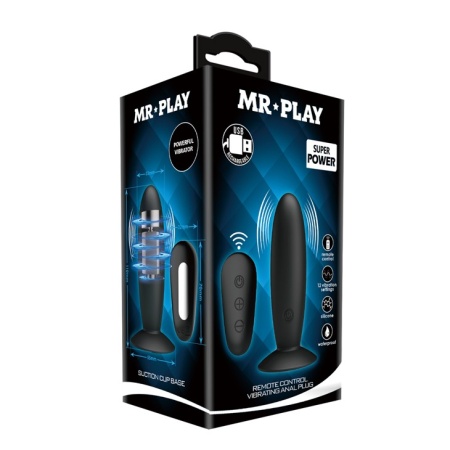 Wibrator analny Mr. Play z pilotem, silikonowy, 11 cm - 9